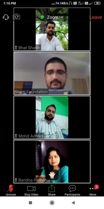 Teachers Training conducted by Bharti foundation for AGS Staff during this Lockdown